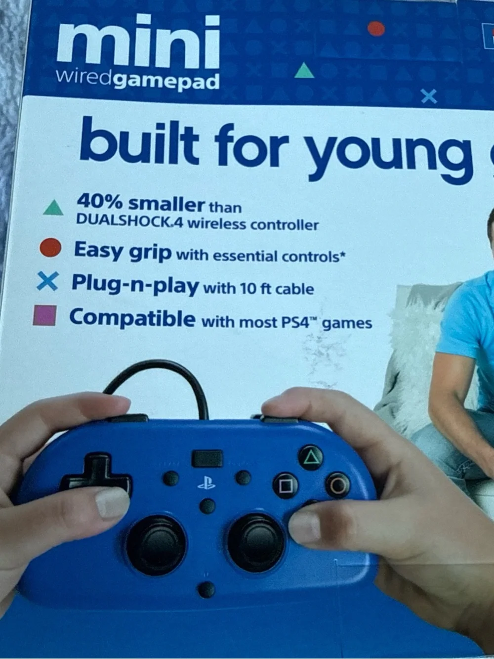 Sony Mini Wired Gamepad in Blue for PS4